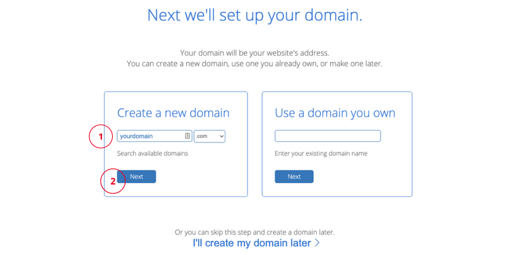 Choose Your domain
