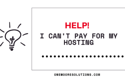 I can’t pay for my hosting