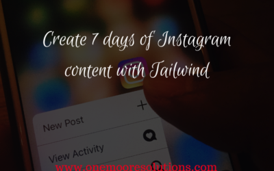 Create 7 days of Instagram content with Tailwind